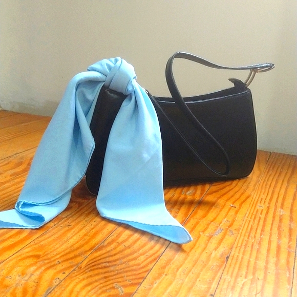 Vintage Ice Blue Square Scarf